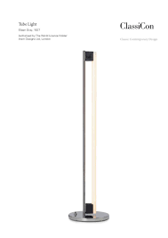 Classicon Tube Light By Eileen Gray 1927 Designer Furniture By