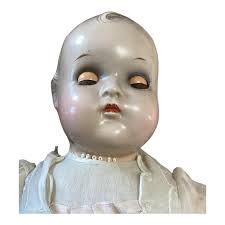 Vintage 16” or 17” Madame Alexander Little Genius Baby Doll in Tagged Dress