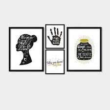 In a child's bedroom, mix timeless artwork with fun, youthful wall decor. Modern Motivational Fashion Framed Wall Art Quotes 4 Pieces For Girl Bedroom Wall Decor Home Wall Decor Or Salon Wall Decor Living Room Wall Decor For Girls Buy Online At Best Prices