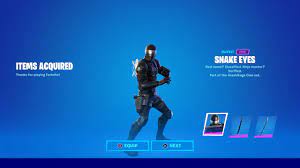 Fortnite recibe una nueva colaboración: How To Get Snake Eyes Skin Now In Fortnite Unlock Snake Eyes Skin Snake Eyes Set Youtube