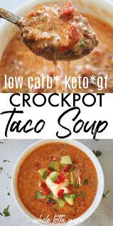 Low Carb Taco Soup Recipe Crock Pot Instant Pot Recipe Soup Recipes Slow Cooker Taco Soup Slow Cooker Keto Recipes Dinner