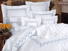 The adeya embroidered duvet cover combines dimensional embroidery and naturally soft cotton/linen to create endless visual and tactile appeal. Artfully Designed Sheets Embroidery Schweitzerlinen