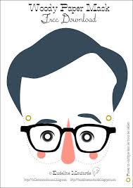 Woody Allen Paper Mask Paper Mask Mask Printable Masks