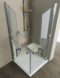 Struttura in alluminio verniciato con polveri atossiche ed anallergiche. Mitepek It Box Doccia Speciale In Cristallo 6mm Sdoppiabile Per Anziani E Disabili