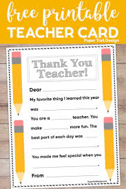 Free Printable Thank You Card Teacher Paper Trail Design In 2020 Free Teacher Appreciation Printables Teacher Appreciation Cards Teacher Appreciation Printables