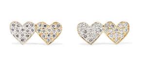 4.9 out of 5 stars 23. Sydney Evan Double Hearts 14 Karat Gold Diamond Earrings One Size Uberchique