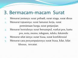 Surat Dinas Dan Surat Niaga Hakikat Surat Dan Bagian Bagian Surat Ppt Download