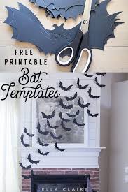 Diy Halloween Flying Bat Mantel Free Bat Template Ella Claire Co Halloween Printables Free Halloween Bat Decorations Diy Halloween Decorations