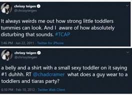 I'm not the 'strong clap back girl'. Christine Chrissy Teigen Deleted Tweets Are Incredibly Disturbing
