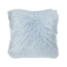 Faux Mongolian Square Pillow Light Blue Throw Pillows Light Blue Pillows Girls Blue Bedroom