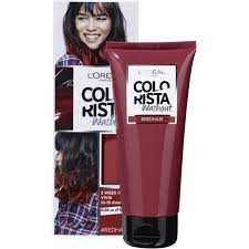 Temporary hair color lets you test a new hue without the commitment or potential damage. L Oreal Paris Colorista Washout Red Big W