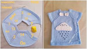 Yandan Dugmeli Bulutlu Bebek Yelegi Yapilisi Baby Knitting Patterns Orgu Bebek