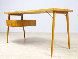 61 mid century modern desk. Petit Mid Century Modern Desk In Yellow Birch Czechoslovakia 1950s 122498