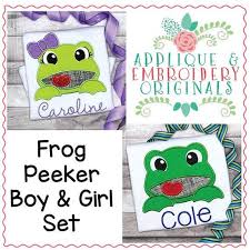 Applique And Embroidery Originals Digital Design 1621 Frog Etsy Applique Designs Embroidery Fonts Digital Design