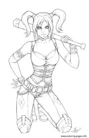 Harley quinn coloring pages to print for free. Sexy Cute Hight Definition Harley Quinn Coloring Pages Printable