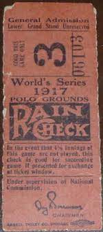 1917 World Series Gm 3 White Sox At Giants World Series World Series Tickets Vintage Ticket