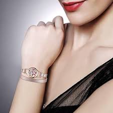 Cupimatch Pulseira difusora de óleo essencial, aço inoxidável e couro, ouro  rosa, 32 cm