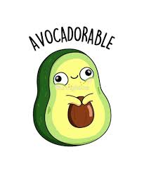 Avocadorable Fruit Food Pun Sticker By Punnybone Cute Cartoon Drawings Food Puns Funny Food Puns