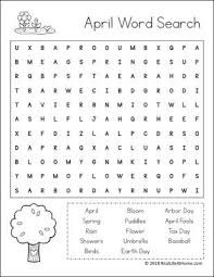 Free Printable April Word Search Printable Puzzle For Kids Spring Words Word Puzzles For Kids Spring Word Search