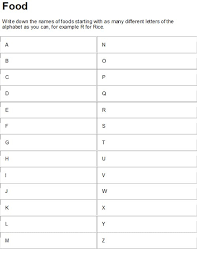 Tips and examples make the process easy and fun. Foods Of The Alphabet Printable English Worksheet Free Esl Resources