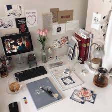 Maybe you would like to learn more about one of these? Credit To Owner Aesthetic Soft E Minimalist Study Desk Decor Study Room Decor Room Ideas Bedroom