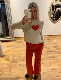 Zadig Voltaire Lili Heart Cashmere Sweater Beige Garmentory