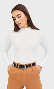 Maybe you would like to learn more about one of these? T Shirt Col Montant Bord Cotele T Shirts Femme Stradivarius France From Stradivarius On 21 Buttons