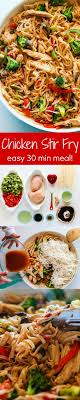 Chicken Stir Fry With Rice Noodles Is An Easy And Delicious Weeknight Meal Loaded With Healthy Ingredients A One Pa Recipes Healthy Ingredient Healthy Recipes