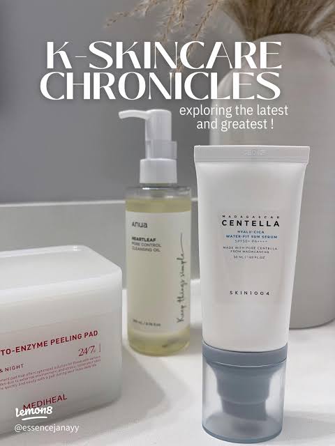Minimalistische K-Beauty Pflegeprodukte, AI generated