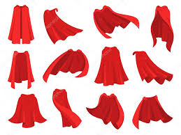 Superhero Red Cape Scarlet Fabric Silk Cloak In Different Position Front Back And Side View Mantle Costume Magic Cover Cartoon Vector Set Satin Flowing And Flying Carnival Vampire Clothes Premium Vector Bear polar character cartoon teddy illustration. superhero red cape scarlet fabric