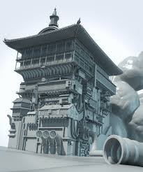 The Bath House From Spirited Away By Eddy Loukil Step 5 Leaning Tower Of Pisa Leaning Tower Tower
