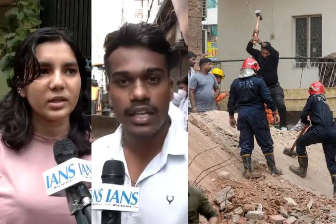 Satya Niketan Building Collapse: Students Trapped Under Rubble |  Mathrubhumi English