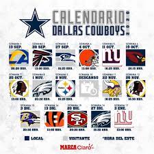 Ahora en vivo programa de tv abiertacable. Nfl 2020 Dallas Cowboys Calendario Y Resultados De Los Partidos De La Temporada 2020 Marca Claro Usa
