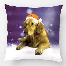 Levtex home yuletide christmas oblong throw pillow original $39.99. Christmas Cute Golden Retriever Dog Santa Hat Snow Wedding Decorative Cushion Cover Pillow Case Customize Gift Pillowcase Cushion Cover Decorative Cushion Coverscushion Cover Pillow Case Aliexpress