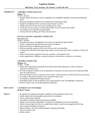 assembly operator resume samples