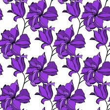 Vector Orchid Floral Botanical Flowers Black And Purple Engraved Ink Art Seaml Aff Botanical Flowers Floral Botanical Flowers Purple Flowers Orchids