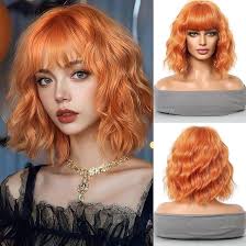 Copper Wig EMMOR Long Ginger Orange Curly Wig