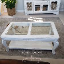 Said coffee table lived a boring life, holding our boring remotes, and being a fat cat's boring hangout place while we watch tv. White Distressed Coffee Table 5 Easy Steps Video Home And Garden Smatterings