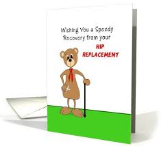 Hip Replacement Get Well Greeting Card Bear Bandaid On Hip And Cane Card Feel Better Cards Get Well Get Well Cards