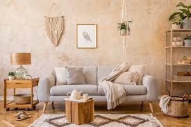 This living room is decorated with colorful floor sofas. 16 Colors That Go Greatly With Beige Homenish
