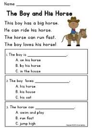 Kindergarten Guided Reading Comprehension Passages And Questions Ideal For Esl Reading Comprehension Reading Comprehension Passages Comprehension Passage