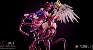3d tentacles penetrate deep into girls D.Va and Mercy