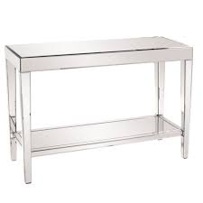 Howard Elliott 11096 Mirrored Console Table With A Bottom Shelf Mirrored Console Table Console Table Wood Console Table
