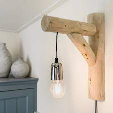 houten muurlamp muurlamp voor het huis houten