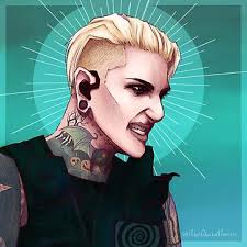 Sticker for Sale avec l'œuvre « Chris immobile » de l'artiste MadQueenMads 