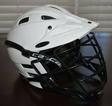 Cascade Clh2 White Lacrosse Mll Helmet Size Xs Black Mask Meet Nocsae Standard