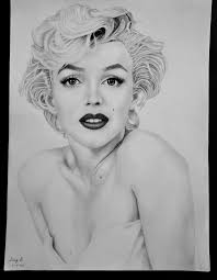 Charcoal Drawing of Marilyn Monroe Artwork