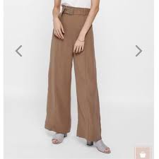 Metaphor women's basic dress pants. Love Bonito Bnwt Betrana Belted Wide Leg Pants Size S Camel Color Women S Fashion Clothes Pants Jeans Shorts On Carousell