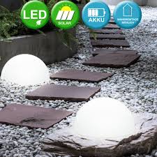 Dank erdspieß sogar auf dem rasen. 4x Led Solar Aussen Garten Boden Wand Halbkugel Leuchte Hof Weg Lampe Terrasse
