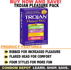 Red, orange, yellow, green, blue, and purple. Trojan Pleasure Pack Review
